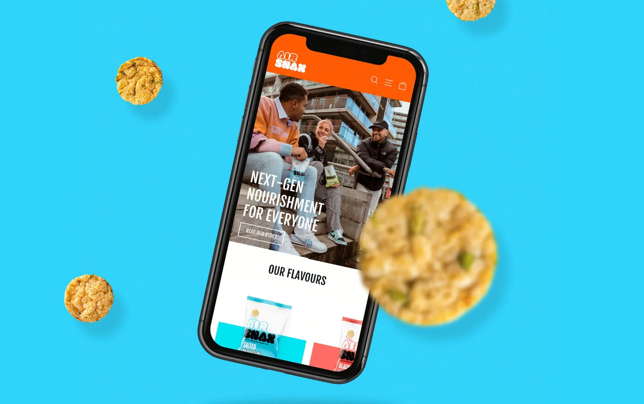 Airsnax Mobile Website Design by Farrows