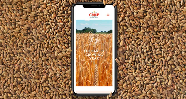 Crisp Maltings Brand Website by Farrows