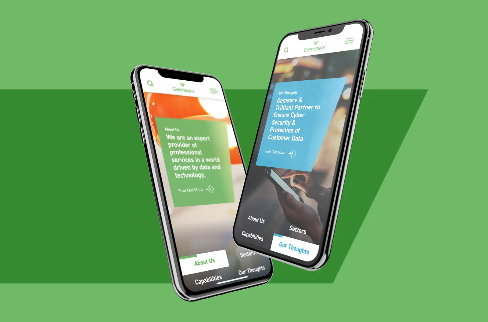 Gemserv Mobile Website Design by Farrows